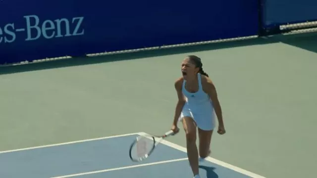 Adidas Tennis Dress in white worn by Tashi (Zendaya) as seen in Challengers