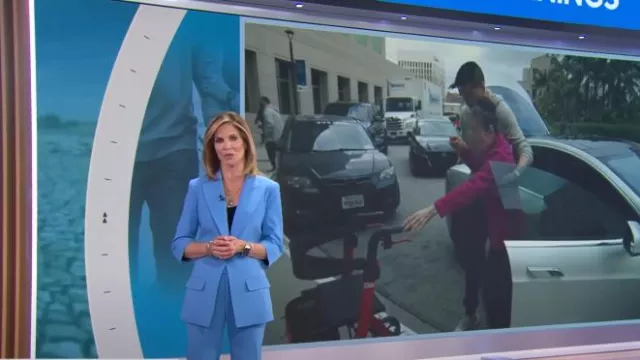 Blazer de palangre de manga tres cuartos de Smythe usado por Natalie Morales como se ve en CBS Mornings el 26 de abril de 2024