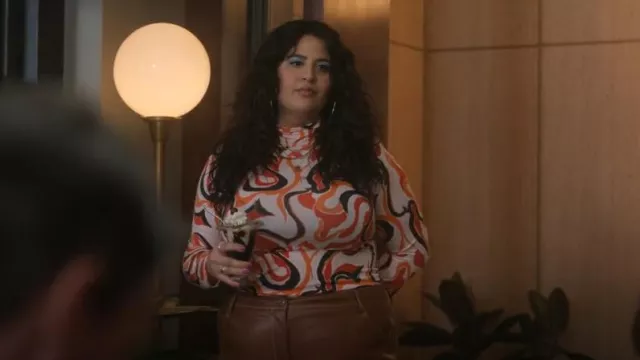 Forever 21 Brown Leather Pants worn by Lola Rahaii (Natasha Behnam) as seen in The Girls on the Bus (S01E08)
