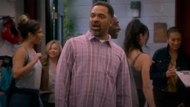 Stüssy Stones Plaid Shirt worn by Bernard Upshaw (Mike Epps) as seen in The Upshaws (S05E05)