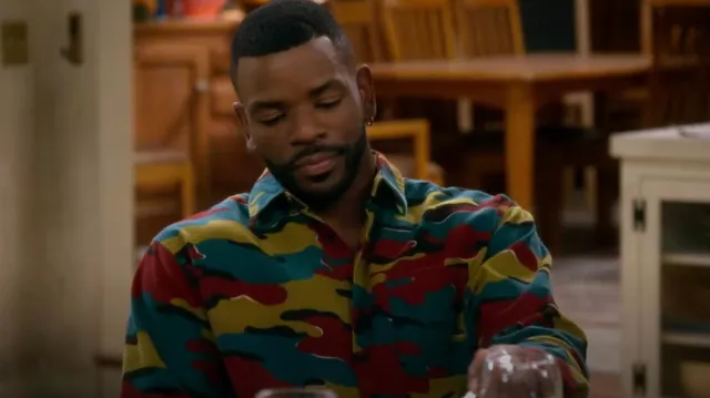 Supreme Flannel Camo Shirt worn by Bernard (Jermelle Simon) as seen in The Upshaws (S05E06)