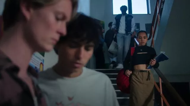 Calvin klein Jeans Co-ord Cut Out Neck­line Cropped Sweater worn by Missy Beckett (Sherry-Lee Watson) as seen in Heartbreak High (S02E08)