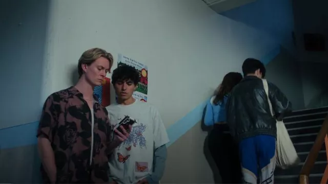 Thrills Paradox Of Paradise Bowling Shirt worn by Spider (Bryn Chapman Parish) as seen in Heartbreak High (S02E08)