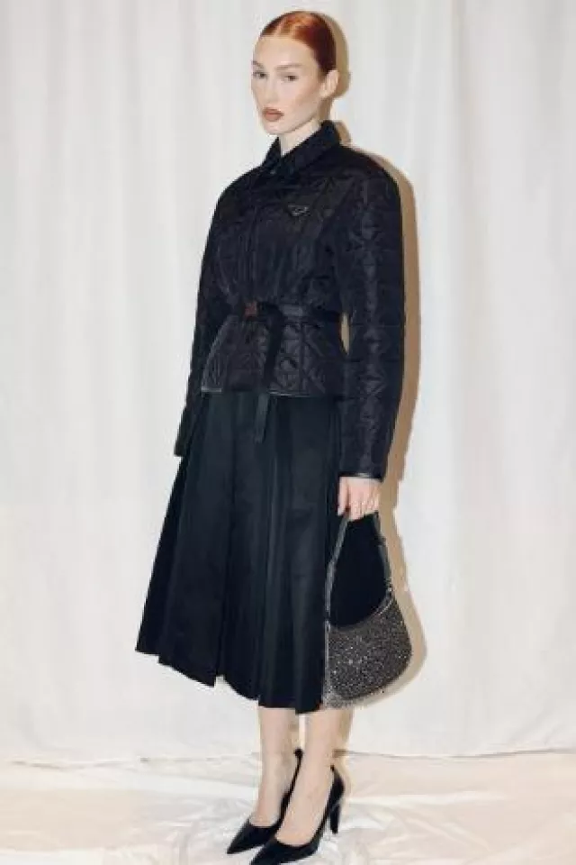 Prada Hobo Bag worn by Meredith Duxbury at Prada Beauty Event Post on February 9, 2024