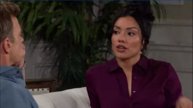 Shirt worn by Audra Charles (Zuleyka Silver) in The Young and the Restless (S51, April 26, 2024)