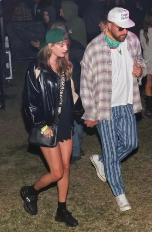 Gucci Rhyton Sneaker worn by Taylor Swift with Travis Kelce at Coachella on April 13, 2024