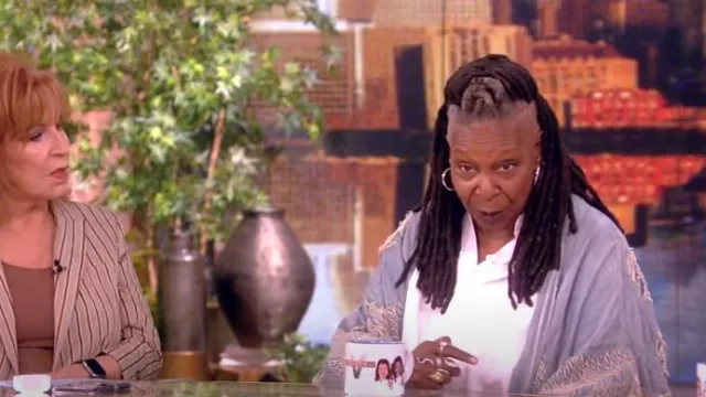 Magnolia Pearl Denim Kimono worn by Whoopi Goldberg as seen in The View on May 1, 2024