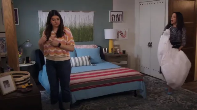 L*Space Make Waves Sweater worn by Mayan (Mayan Lopez) as seen in Lopez vs Lopez (S02E10)