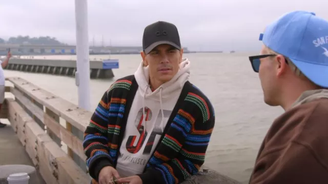 Scotch And Soda Col­or­ful Beach Cardi­gan worn by Tom Sandoval as seen in Vanderpump Rules (S11E14)