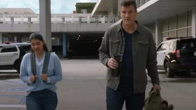 Outerknown Chroma Blanket Shirt worn by John Nolan (Nathan Fillion) as seen in The Rookie (S06E07)