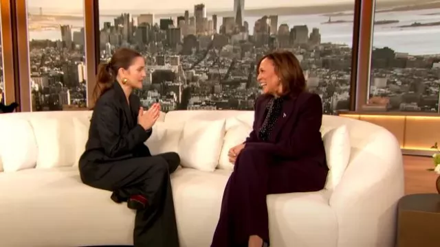 Alexander McQueen Classic Single-Breasted Suiting Blazer worn by Kamala Harris as seen in The Drew Barrymore Show on April 29, 2024