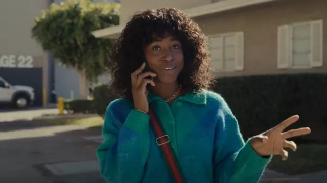 Hacks TV series: Kriby is wearing a Zara Ar­gyle Sweater to portray Daisy in season 2, episode 1