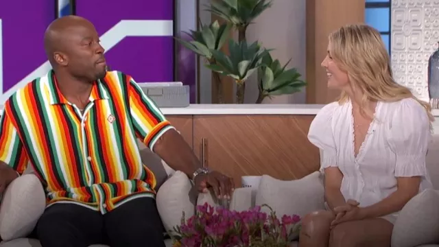 Doen Karlie Top worn by Amanda Kloots as seen in The Talk on May 3, 2024