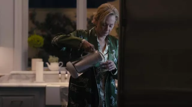 Olivia Von Halle Satin Robe worn by Deborah Vance (Jean Smart) as seen in Hacks (S03E01)