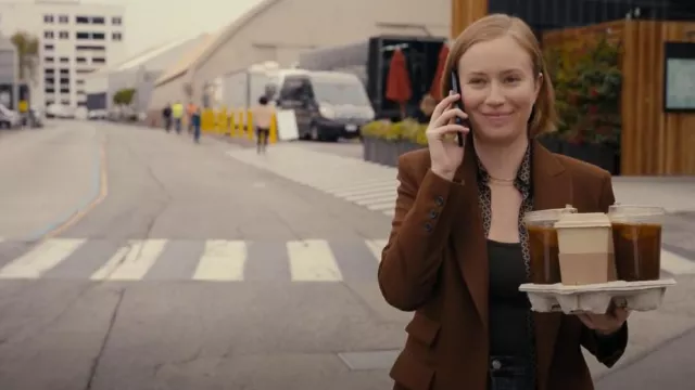 A.l.c. Mavis Jack­et worn by Ava (Hannah Einbinder) as seen in Hacks (S03E02)