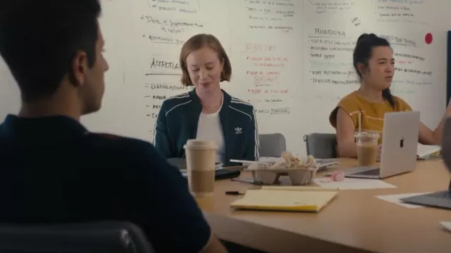 Adidas Originals Stripe Track Top worn by Ava (Hannah Einbinder) as seen in Hacks (S03E02)