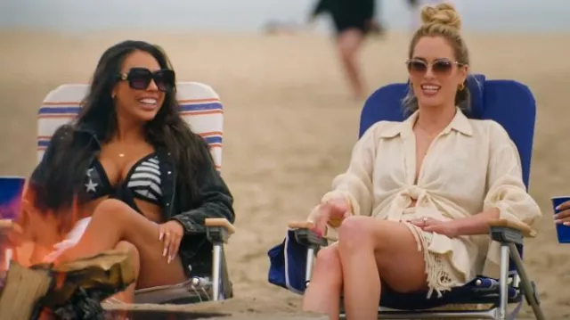 Gucci Oversized Square Sunglasses, Black worn by Kayla Cordona as seen in Selling The OC (S03E02)