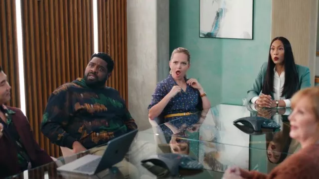 Modcloth A Kerfuffle Of Truffles A Line Skirt worn by Ainsley (Stephanie Styles) as seen in Loot (S02E07)