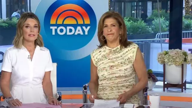Ulla Johnson Dune Cap Sleeve Sweater Dress In Confetti worn by Hoda Kotb as seen in Today on May 7, 2024