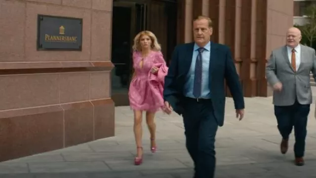 Jimmy Choo Socorie 120 Satin Platform Sandals worn by Serena Croker (Sarah Jones) as seen in A Man in Full (S01E01)