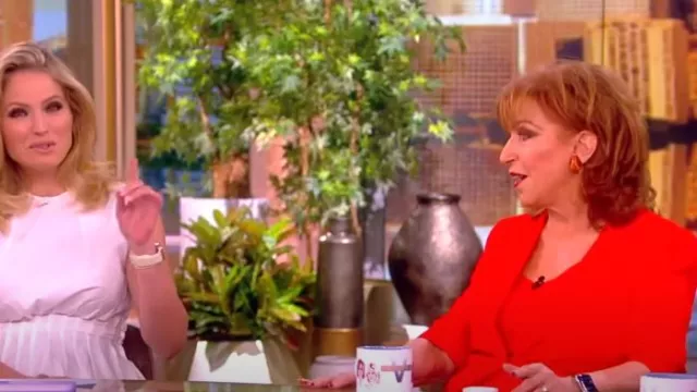 Cinq a Sept Khloe Short-Sleeve Blazer worn by Joy Behar as seen in The View on May 9, 2024