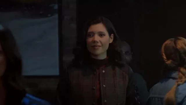 Veronica Beard Bomber Jack­et worn by Violet Mikami (Hanako Greensmith) as seen in Chicago Fire (S12E10)