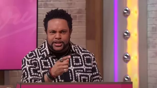 Zara Crochet Overshirt worn by Jawn Murray as seen in Sherri on May 6, 2024