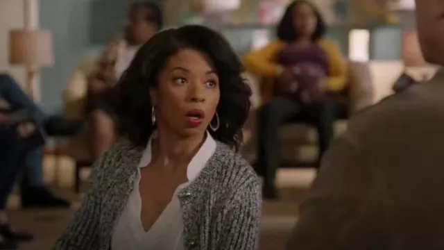 Mango Knit Cardi­gan worn by Celina Juarez (Lisseth Chavez) as seen in The Rookie (S06E08)