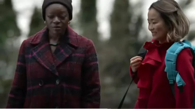 Rothschild Trim Coat worn by Helen Gale (Diana Bang) as seen in Alert: Missing Persons Unit (S02E09)