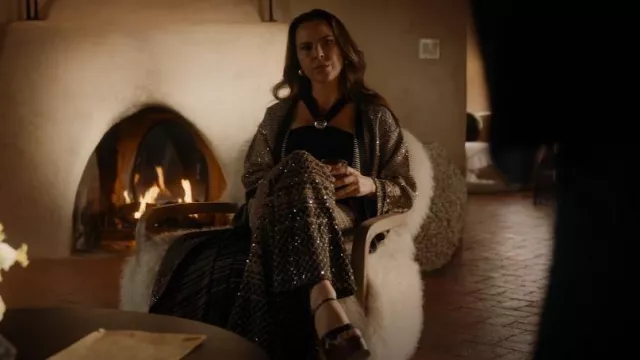 Pantalon Missoni en maille dégradée à paillettes porté par Ramona Sanchez (Kate del Castillo) comme on le voit dans La femme de ménage (S03E10)