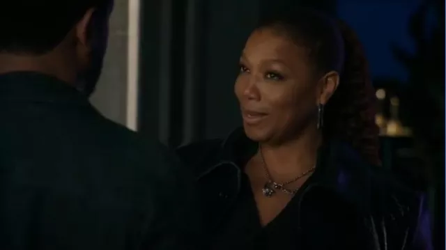 Valentino Emerald Earrings worn by Robyn McCall (Queen Latifah) as seen in The Equalizer (S04E09)