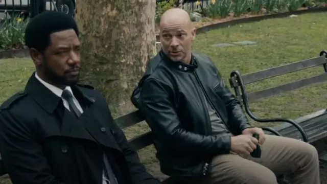 Laverapelle Men's Black Genuine Lambskin Leather Jacket worn by Dr. Miles Fulton (Stephen Bishop) as seen in The Equalizer (S04E09)