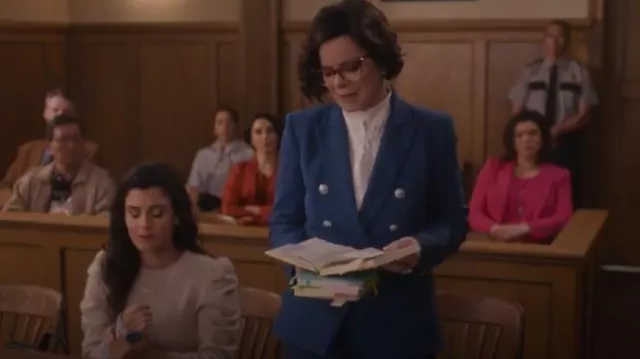 Veronica Beard Miller Dickey Jacket worn by Margaret (Marcia Gay Harden) as seen in So Help Me Todd (S02E10)