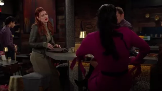 Significant Other Ivy Skirt in Khaki worn by  Sally Spectra(Courtney Hope) as seen in The Young and the Restless on May 13, 2024