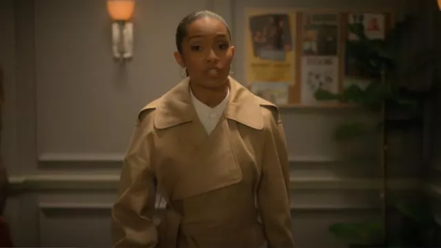 Jw Anderson Cropped Cotton Trench Jacket worn by Zoey Johnson (Yara Shahidi) as seen in grown-ish (S06E17)