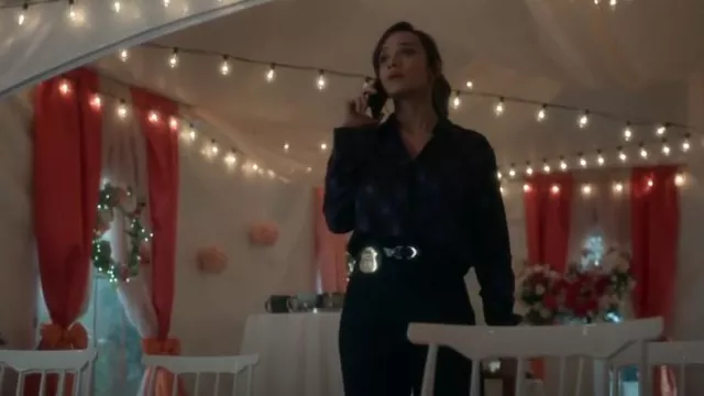 The Kooples Print­ed Shirt worn by Nikki Batista (Dania Ramirez) as seen in Alert: Missing Persons Unit (S02E10)