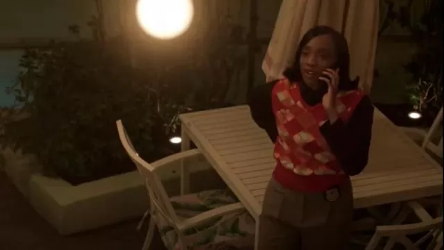 Vivienne Westwood Red Label Sweater Vest worn by Faith Mitchell (Iantha Richardson) as seen in Will Trent (S02E10)