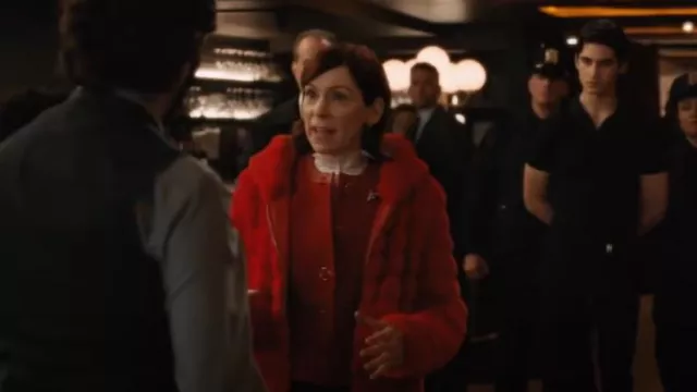 Risissida Long Faux Fur Coat Fuzzy worn by Elsbeth Tascioni (Carrie Preston) as seen in Elsbeth (S01E09)