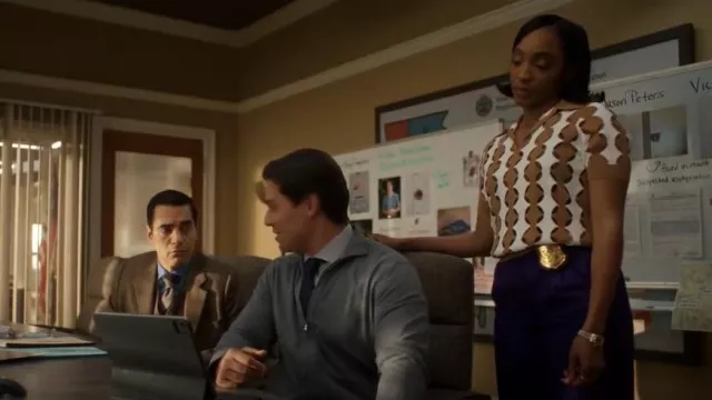 Tory Burch Cut-Out Polo Cut-Out Polo worn by Amanda Wagner (Sonja Sohn) as seen in Will Trent (S02E10)
