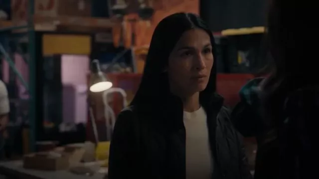 Barbour Fly­weight Quilt­ed Jack­et worn by Thony (Elodie Yung) as seen in The Cleaning Lady (S03E11)