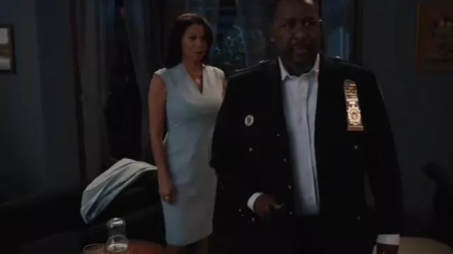 Hobbs Olivia Dress worn by Claudia Payne (Gloria Reuben) as seen in Elsbeth (S01E09)