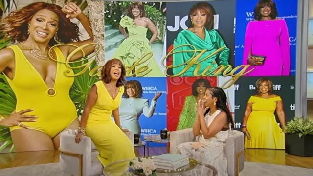 Dolce & Gabbana V-Neck Cady Dress worn by Gayle King as seen in Tamron Hall Show on  May 21, 2024