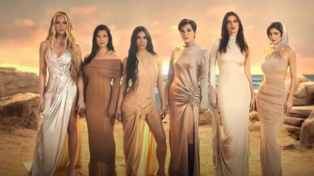 Aya Muse Atra Linen-Blend Knit Maxi Dress worn by Kourtney Kardashian as seen in The Kardashians (S05E01)