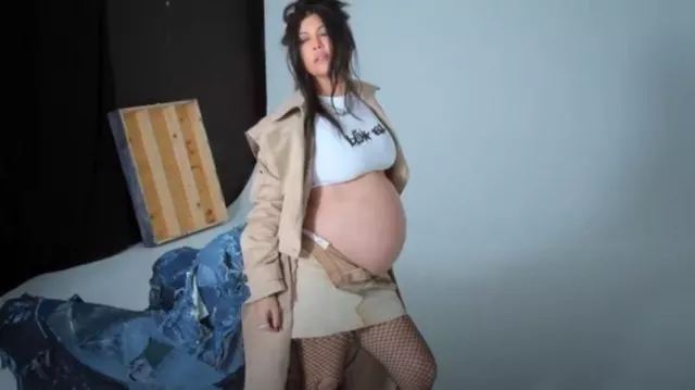 Boohoo Blink 182 Baby Tee worn by Kourtney Kardashian as seen in The Kardashians (S05E01)