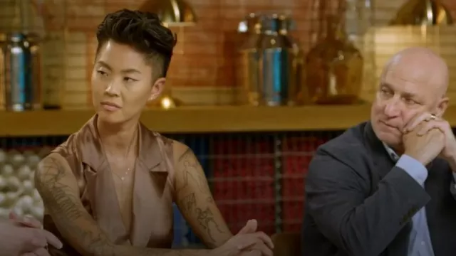 Cami NYC Cece Vest - Teddy worn by Kristen Kish as seen in Top Chef (S21E09)