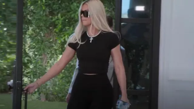 Gucci Mask-Shaped Frame Sun­glass­es worn by Khloé Kardashian as seen in The Kardashians (S05E01)