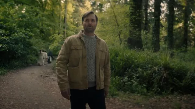 AllSaints Callum Brown Jacket worn by Gilbert (Will Forte) as seen in Bodkin (S01E06)