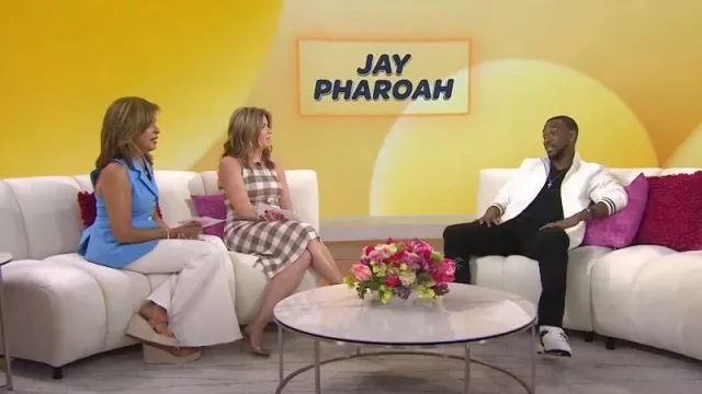Veronica Beard Riya Woven Leather Wedge Espadrilles worn by Hoda Kotb as seen in Today with Hoda & Jenna on May 22, 2024