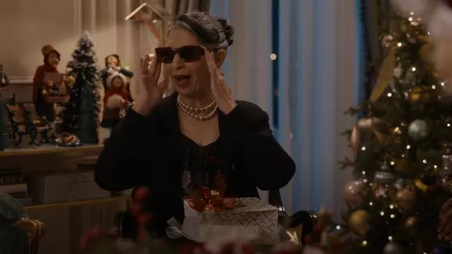 Prada Symbole Sunglasses worn by Susan (Harriet Sansom Harris) as seen in Hacks (S03E07)