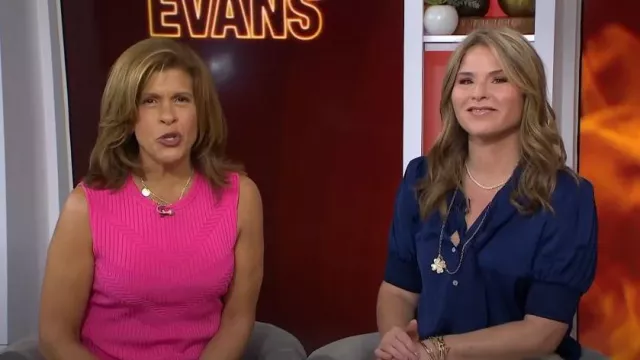 Halogen Sleeveless Peplum Sweater worn by Hoda Kotb as seen in Today with Hoda & Jenna on  May 27, 2024